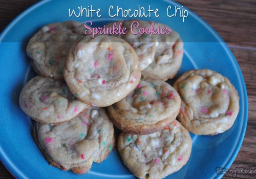 White Chocolate Chip Sprinkle Cookies