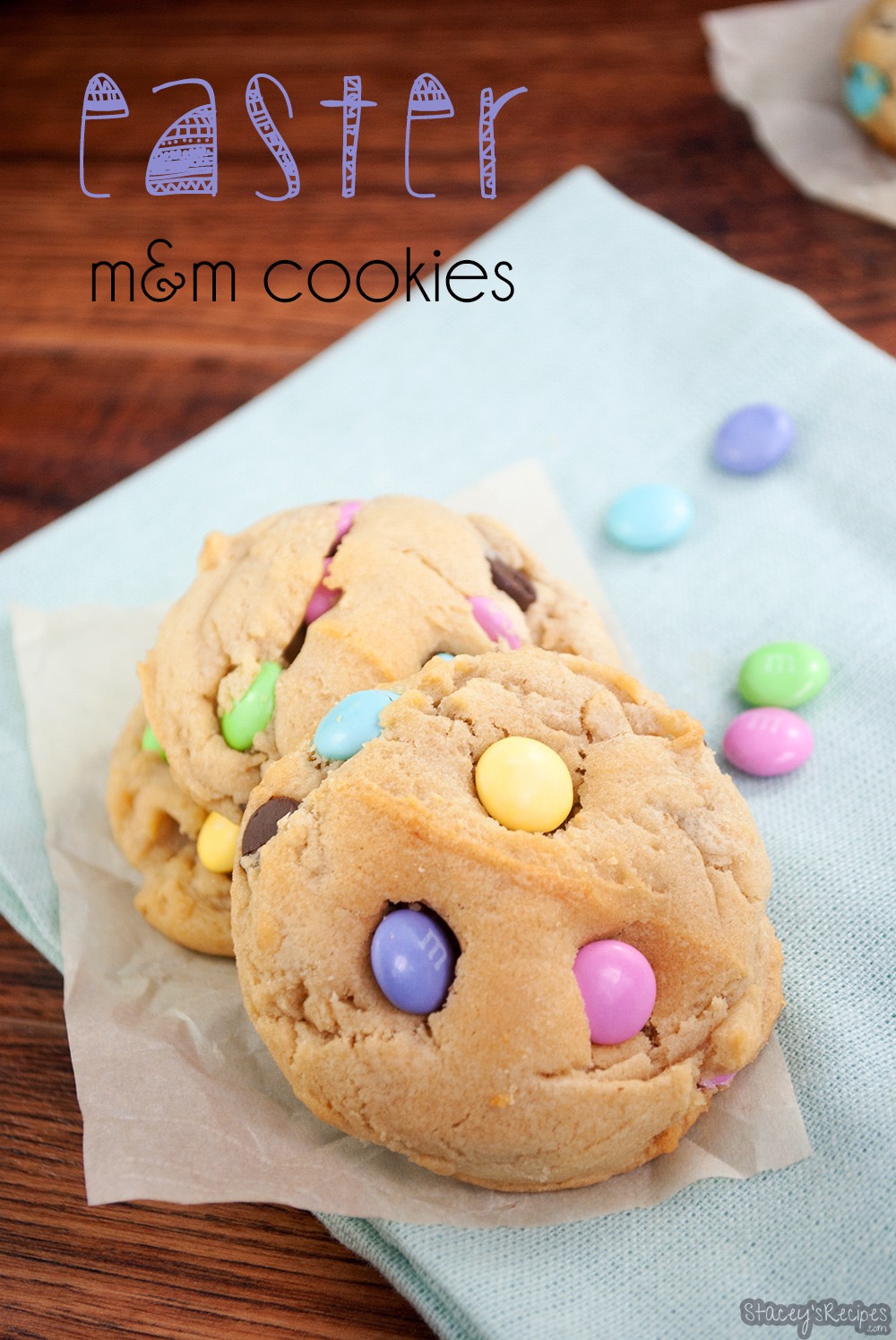 Easter M&M Chocolate Chip Cookies
