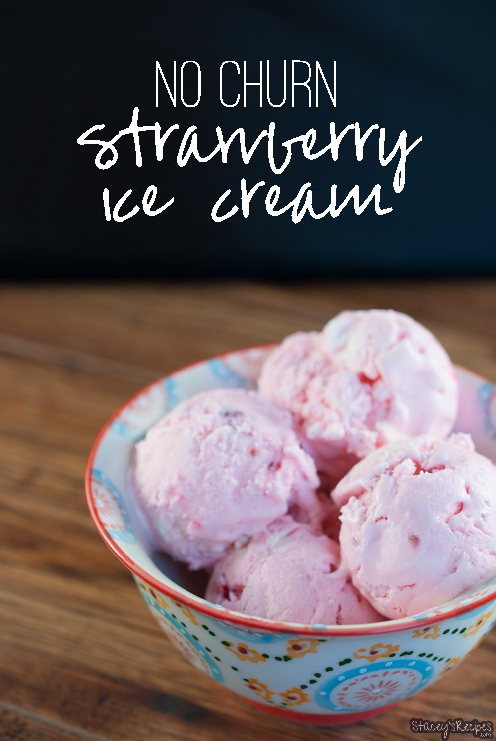 No Churn Strawberry Ice Cream